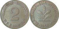 Deutschland 2 Pfennig 2 Pfennig 1950 G bankfrisch herrliche Patina J 381 -