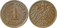 Deutschland 1 Pfennig Variante 1 Pfennig 1908 G Punkt direkt am 8 -