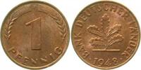 Deutschland 1 Pfennig 1 Pfennig 1948 F Bank Deutscher Länder fast stempelglanz -