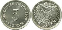 Deutschland 5 Pfennig 5 Pfennig 1906 G Zahl 6 im Jahr doppelt geprägt J 012 -