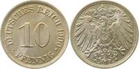 10 Pfennig 1900A Kaiserreich 1900A prfr/st.herrl. Patina!
