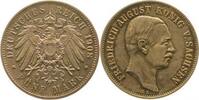 Deutschland 5 Mark 5 Mark Friedrich August Sachsen 1908 E schöne leichte Patina Friedrich -