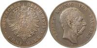 Deutschland 5 Mark 5 Mark Sachsen Albert 1875 E Patina sehr schön+ Albert -