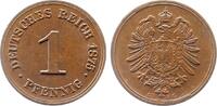 Deutschland 1 Pfennig 1 Pfennig 1875 G deutlicher Riffelrand J 001 bfr/stgl RRR -