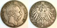 Deutschland 5 Mark 5 Mark Albert Sachsen 1899 E J 125 Albert -