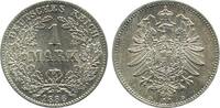Deutschland 1 Mark 1 Mark 1886D prfr/stgl, beginnende goldene Patina J 9 -