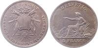 Schweiz 5 Franken Schützenthaler 5 Fr. Schweiz La Chaux 1863, prfr/stgl -
