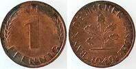 Deutschland 1 Pfennig 1 Pfennig 1949D bfr, zaponiert, a.d. Sammlung Porth -