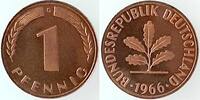 Deutschland 1 Pfennig 1 Pfennig 1966G Polierte Platte. .Auflage: -