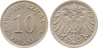 Deutschland 10 Pfennig 10 Pfennig 1898 J extrem selten i.d. Erhaltung Archiv Franq -
