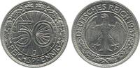 Deutschland 50 Pfennig 50 Reichspfennig 1937 J vz/stgl J 324 -