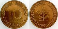 Deutschland 10 Pfennig 10 Pfennig 1950 D Polierte Platte BDL -