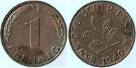 Deutschland 1 Pfennig Fehlprägung 1 Pfennig 1949 F Stempeldrehung 330° ss/vz -