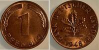 Deutschland 1 Pfennig 1 Pfennig 1948F stgl J 376 stgl, zaponiert -