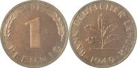 Deutschland 1 Pfennig 1 Pfennig 1949J stgl Erstabschlag zaponiert -