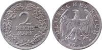 2 Reichsmark 1931 Deutschland 2 Reichsmark 1931 D f vz ! J 320 fast vorzüglich