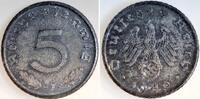 Deutschland 5 Reichspfennig 5 Pfennig 1940 F f.prfr, Zink,teilweise Originalfarbe -