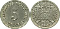 Deutschland 5 Pfennig 5 Pfennig 1911 A vz J 012 -