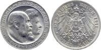 Deutschland 3 Mark 3 Mark Silberne Hochzeit Wilhelm II mit Charlotte1911 F J177 Wilhelm II -