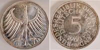 Deutschland  5 DM 1960 J bfr/stgl, selten i.d. Erhaltung J 387 CH UNC / stgl