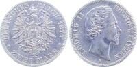 Deutschland 2 Mark 2 Mark Bayern 1877 D ss/vz J 041 selten ! Ludwig II -