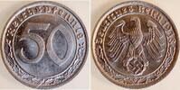 Deutschland 50 Reichspfennig 50 Pfennig 1938 G J 365 vz !, selten i.d. Erhaltung -