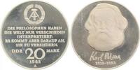 Deutschland 20 Mark 20 Mark 100.Todestag Marx 1983 A PPJ 1592 verplombt -