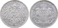 Deutschland 5 Mark 5 Mark Hamburg 1908 J ss/vz minimaler Randfehler -