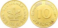 Deutschland 10 Pfennig 10 Pfennig 1949 J bfr J 378 BDL zaponiert -