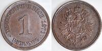 1 Pfennig 1876 Deutschland 1 Pfennig 1876 J vz/stgl J 001 RRR vorzüglich/stempelglanz