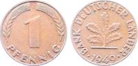 Deutschland 1 Pfennig Fehlprägung 1 Pfennig 1949 J dickes doppeltes Münzzeichen -