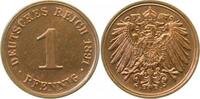 1 Pfennig 1891 Deutschland 1 Pfennig 1891 J Erstabschlag RAR minimal Krätzerchen prägefrisch/f.prägefrisch