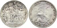 Deutschland 3 Mark 3 Mark Der König rief 1913 prfr/stgl Herrl. leichte Patina Wilhelm II -
