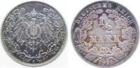 Deutschland 1/2 Mark 1/2 Mark 1914 J J 016 prfr Patina -