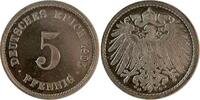Deutschland 5 Pfennig 5 Pfennig 1905 G Polierte Platte RRR Proof -