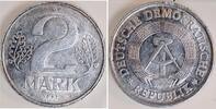 Deutschland 2 Mark Fehlprägung 2 Mark DDR 1982 A größerer Rand doppelt -