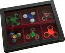 Sammelkassette NERA M mit Sichtfenster und 6 quadratischen Fächern für Fidget Spinner