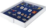 Sammelbox STANDARD mit blauer Schaumstoffeinlage für PINs / Orden / Abzeichen