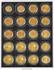Velourseinlage, schwarz, mit 20 quadratischen Fächern für Münzrähmchen 50x50 mm/Münzkapseln CARRÉE/OCTO Münzkapseln -