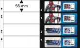 Multi collect Blätter mit 4 Streifen (56 mm) pro Seite, schwarz, 10er-Packung -