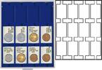 Münzbox MARINE mit 12 rechteckigen Fächern für REBECK COIN L Münzrähmchen 75x50 mm -
