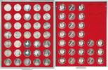 Münzbox STANDARD mit 35 runden Vertiefungen für Münzen mit Ø32,5 mm, z.B. für deutsche 20 Euro- bzw. 10 Euro-Silbermünzen -