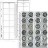 Multi collect Münzblätter für 24 Münzen bis 34 mm Durchmesser, Zwischenblätter rot, 5er-Packung -