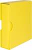 Set: Universalordner PUBLICA M COLOR-Solino (gelb) mit passender Schutzkassette -