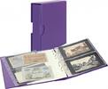 PUBLICA M COLOR Banknotenalbum mit 10 beidseitig bestückbaren Folienblättern in zwei Ausführungen-Viola (Lila) - mit passender S -
