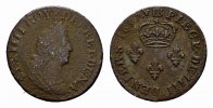 FRANKREICH Ku-4 Deniers Louis XIV, 1643-1715. -