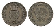 BADEN Gedenkkreuzer Friedrich I., 1852-1856-1907. -