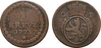 PFALZ 1/2 Kreuzer Karl Theodor, 1742-1777. -