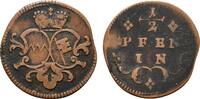 WÜRZBURG 1/2 Pfennig o.J. Adam Friedrich von Seinsheim, 1755-1779. Sehr ... 17.46 US$  +  11.64 US$ shipping