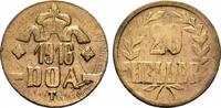DEUTSCHE KOLONIEN 20 Heller 1916, T. Vorzüglich + 174.64 US$  +  11.64 US$ shipping